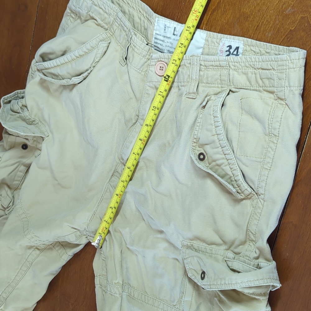 Men's Tan Cargo Shorts 34 L.A.B. - Picture 8 of 12